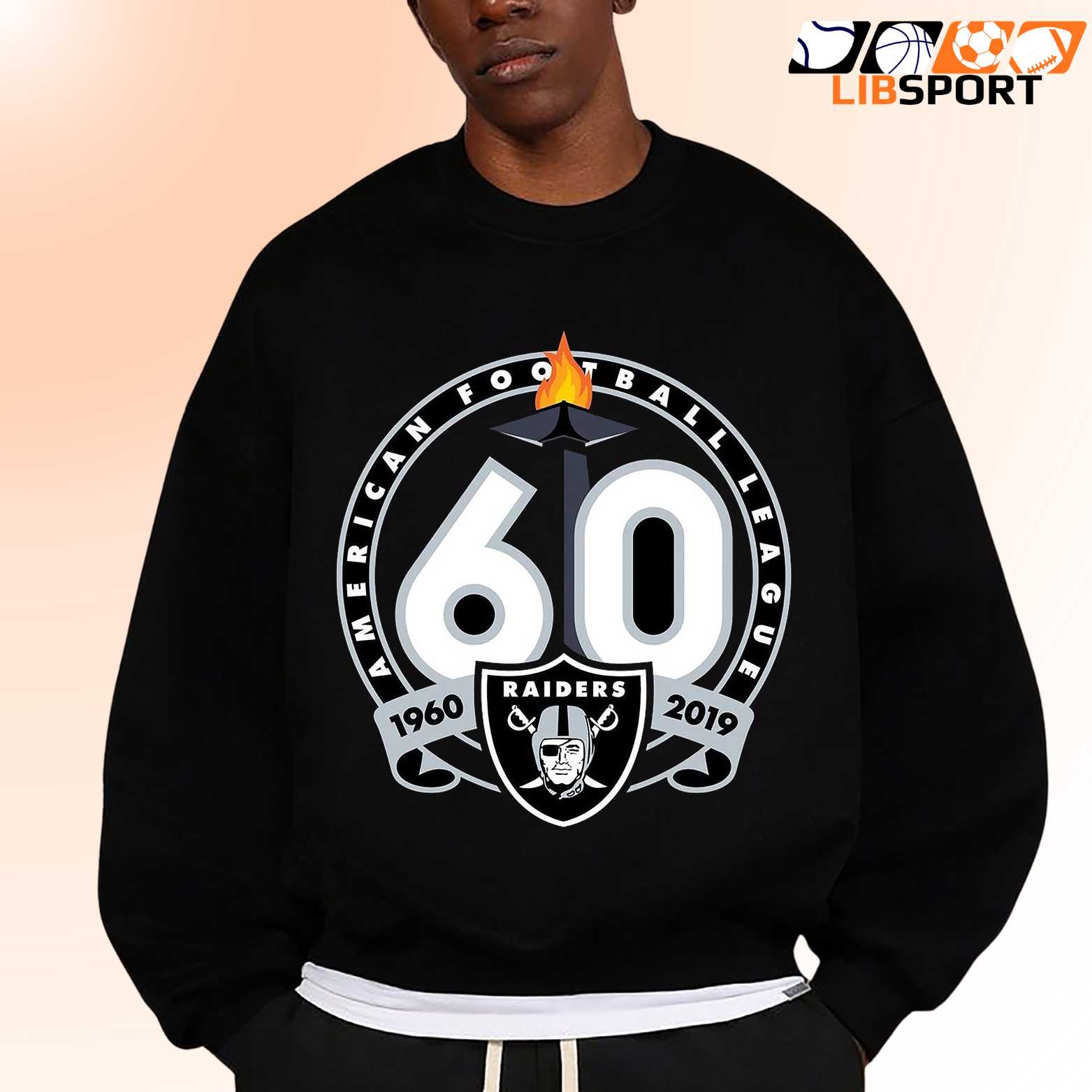 Raiders 60th Anniversary T Shirt, Las Vegas Raiders Tee, Unisex Nfl Shirt